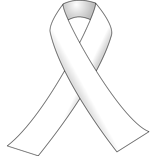 White ribbon Free SVG