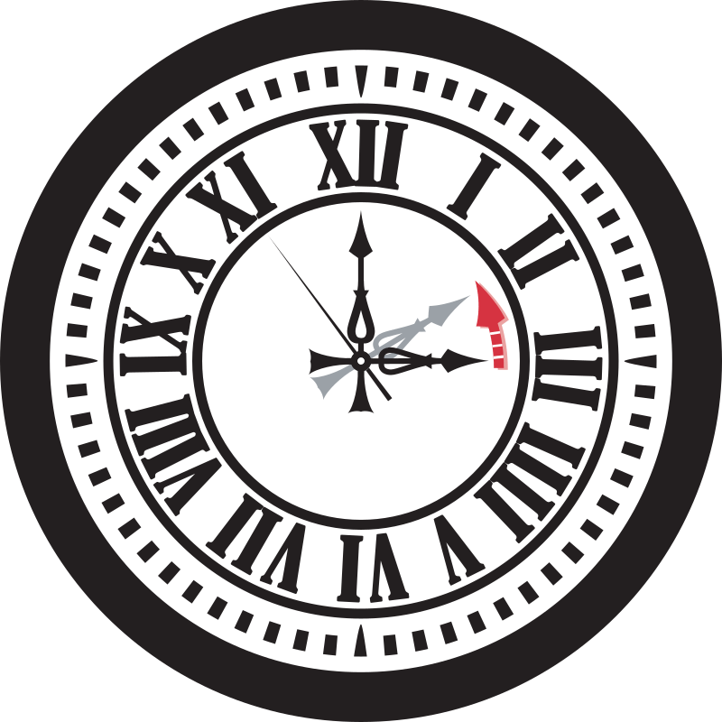 Winter time clock Free SVG
