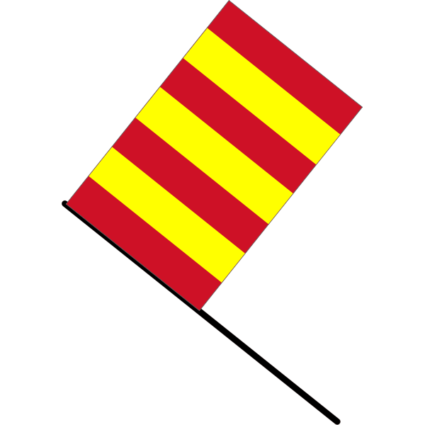 Yellow and red striped flag vector clip art Free SVG