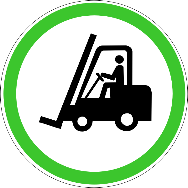 Forklift sign Free SVG