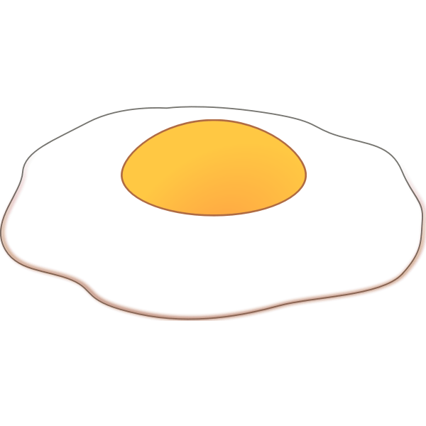 Sunny side up baked egg vector clip art Free SVG