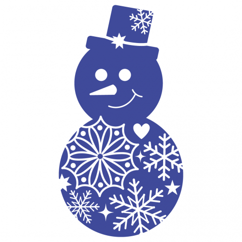 Free SVG Files SVG, PNG, DXF, EPS Christmas Snowflake Snowman