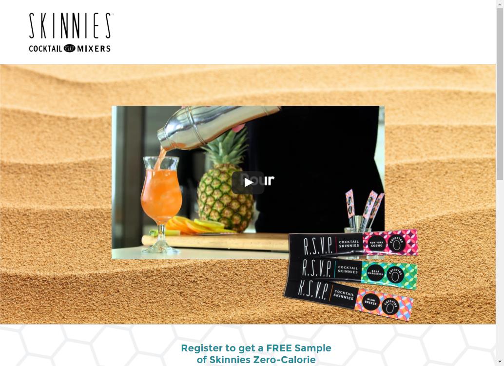 FREE 3Pack Sampler of Skinnies Cocktail Mixers FREE THINGY