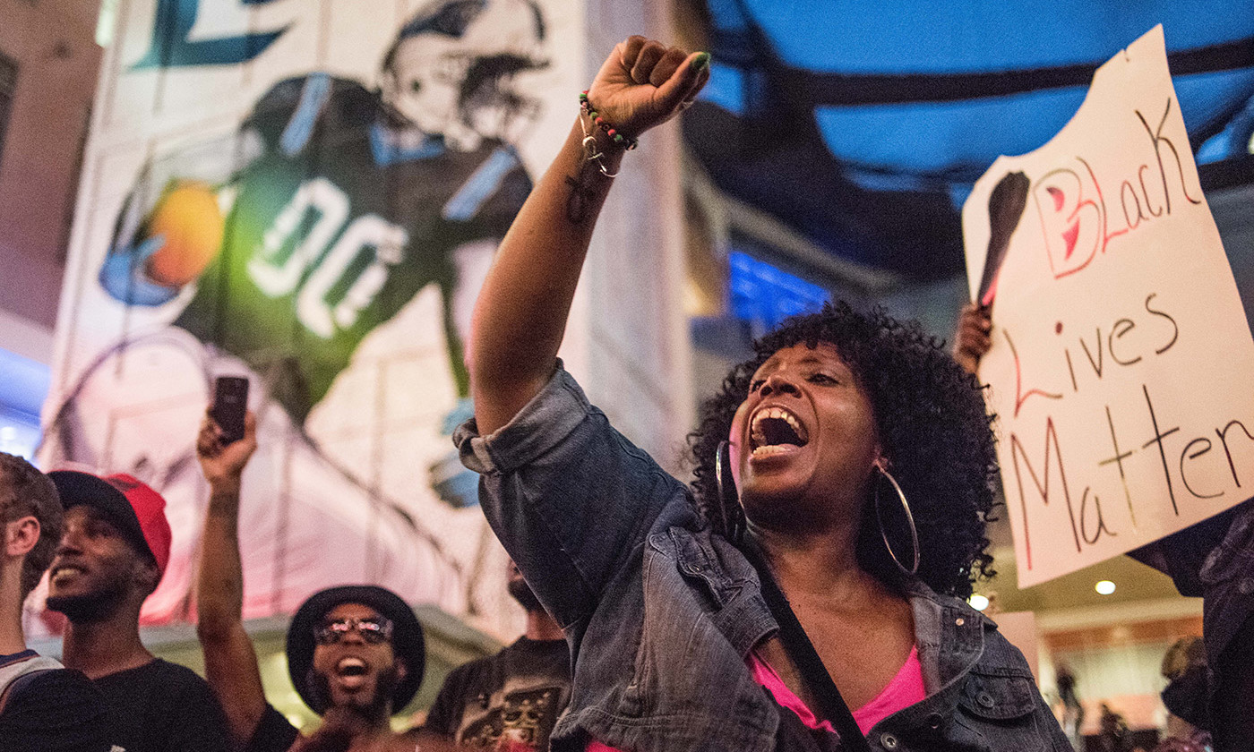 In Charlotte NC. Photo by Sean Rayford/Getty.