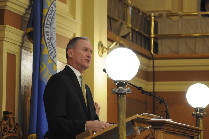 South Dakota Gov. Dennis Daugaard (R). CREDIT: AP Photo/James Nord.