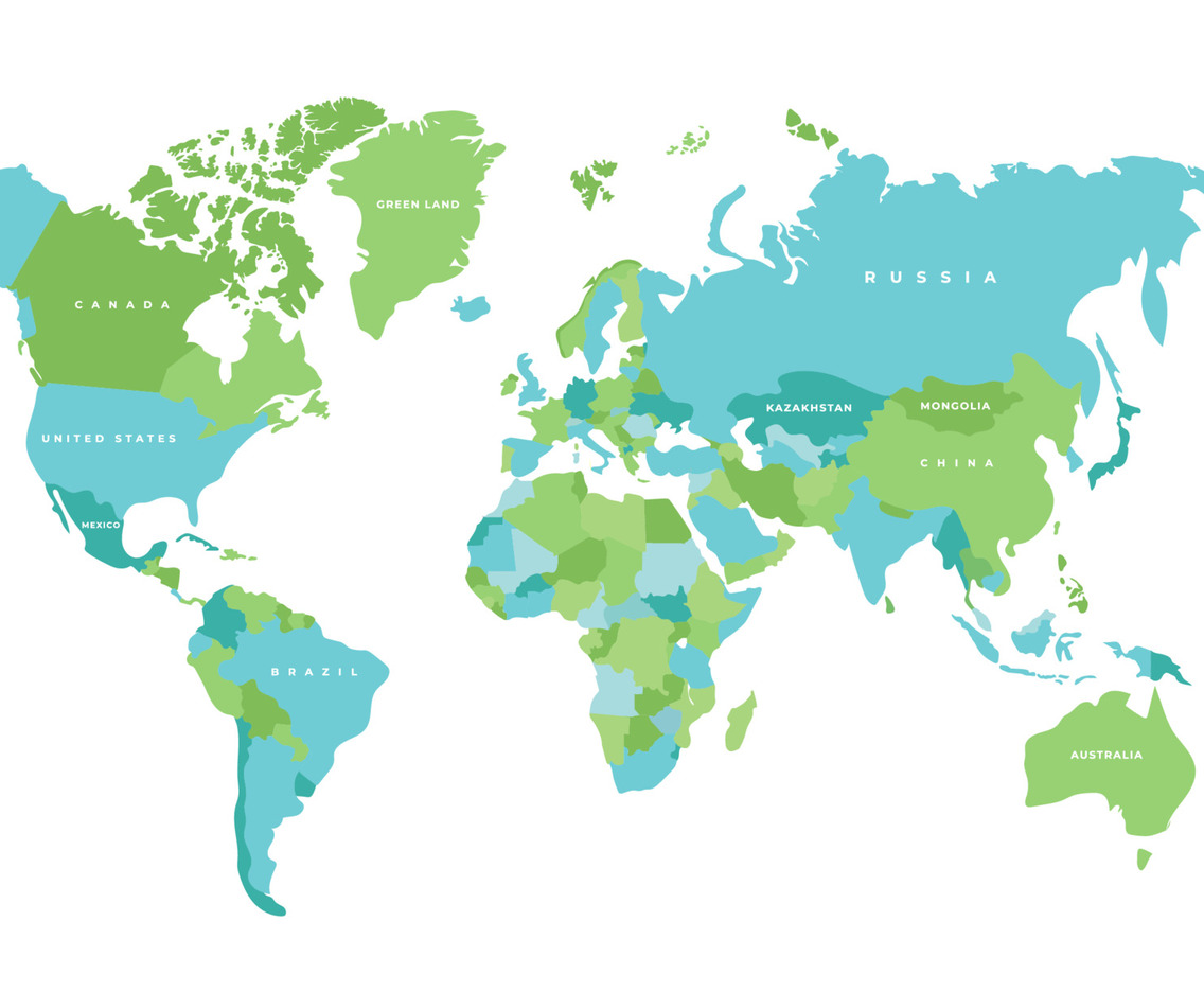 World Map Political State Tamplate | FreeVectors
