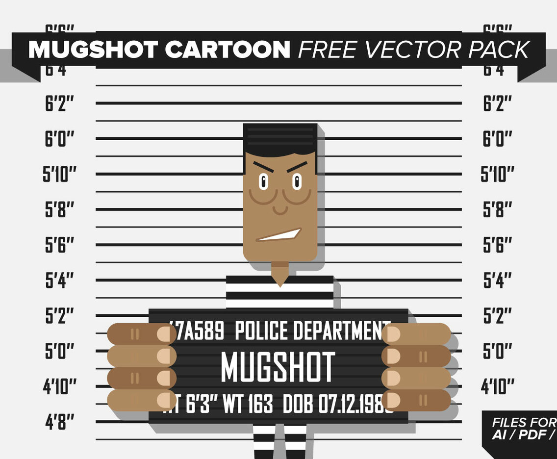 Mugshot Cartoon Free Vector Pack Freevectors