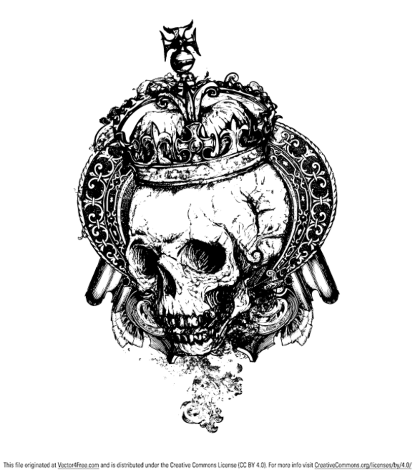 Free Vector Grunge Skull
