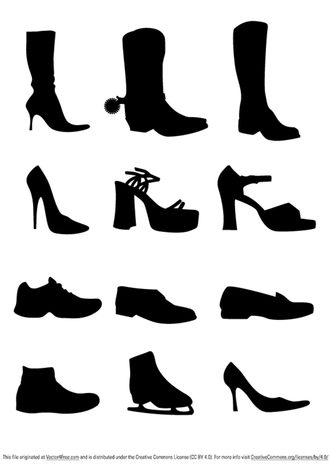 Shoe Vectors Silhouettes