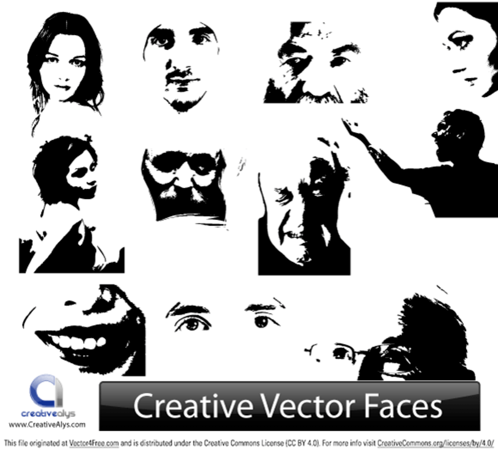Creative Vector Face Illustrations