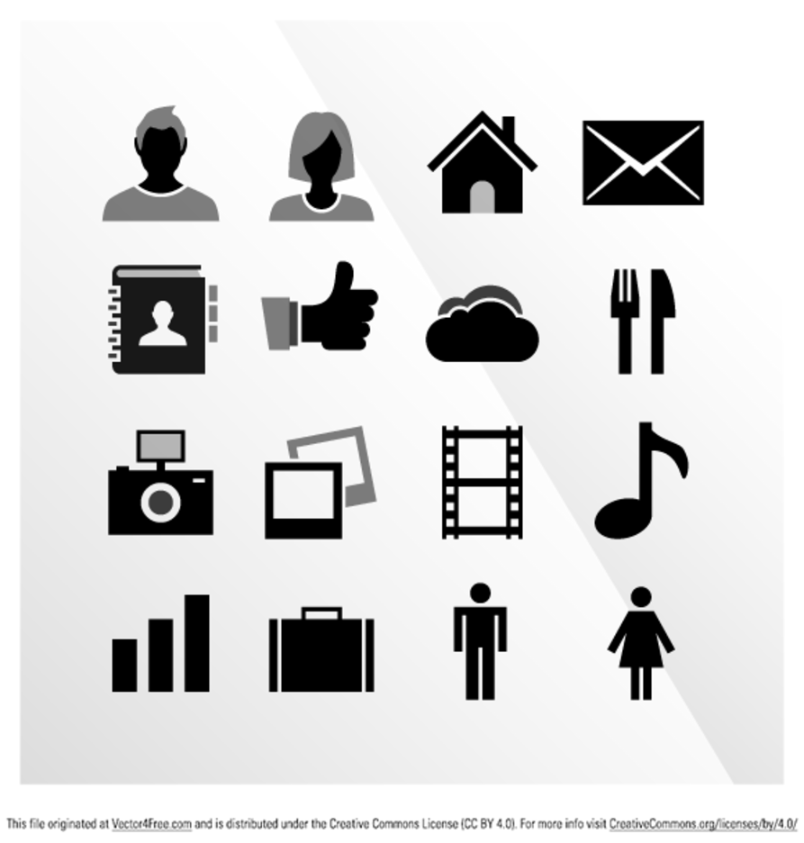 16 iOS Tab Bar Vector Icons by