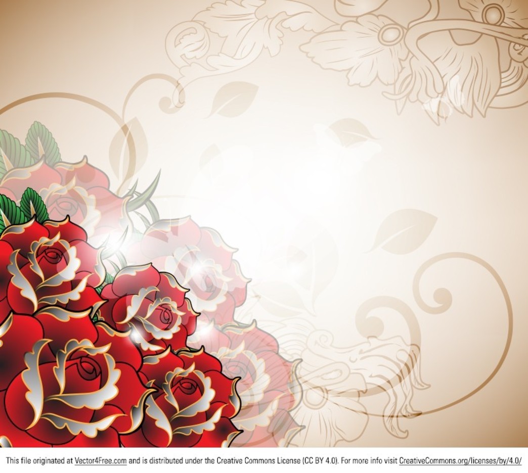 Roses Vector Background