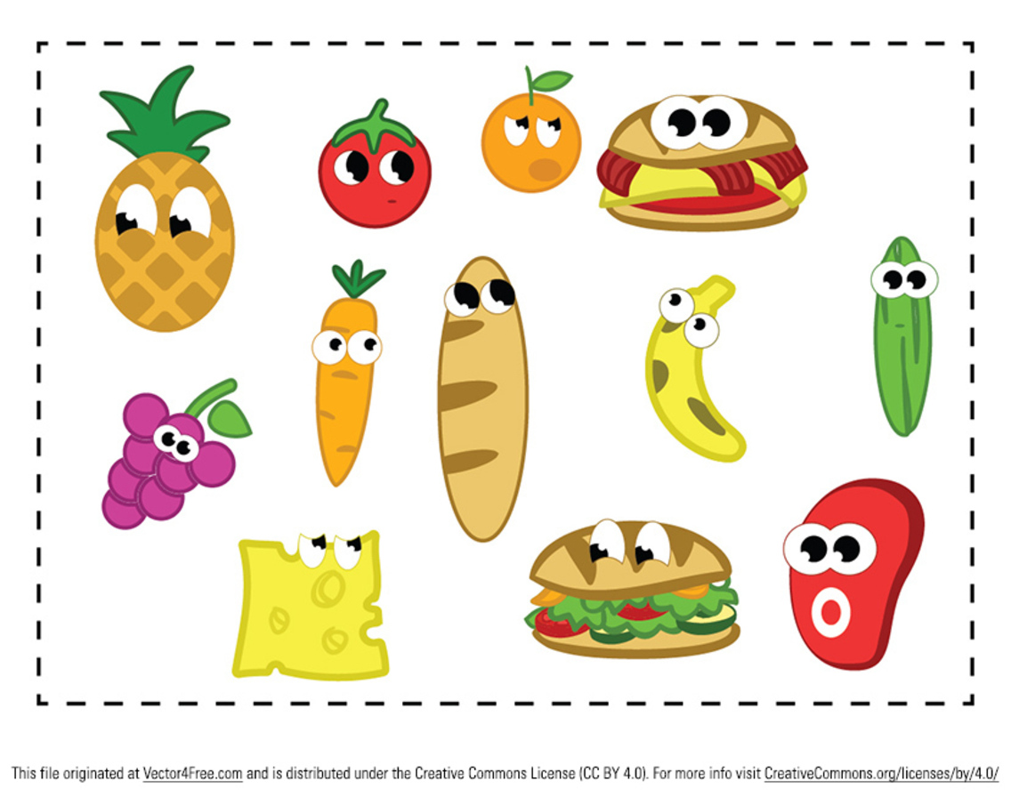 Cartoon Food Vector Pack