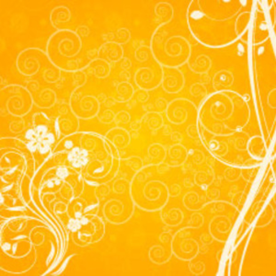 Orange Floral Swirly Shape Vector Background FreeVectors