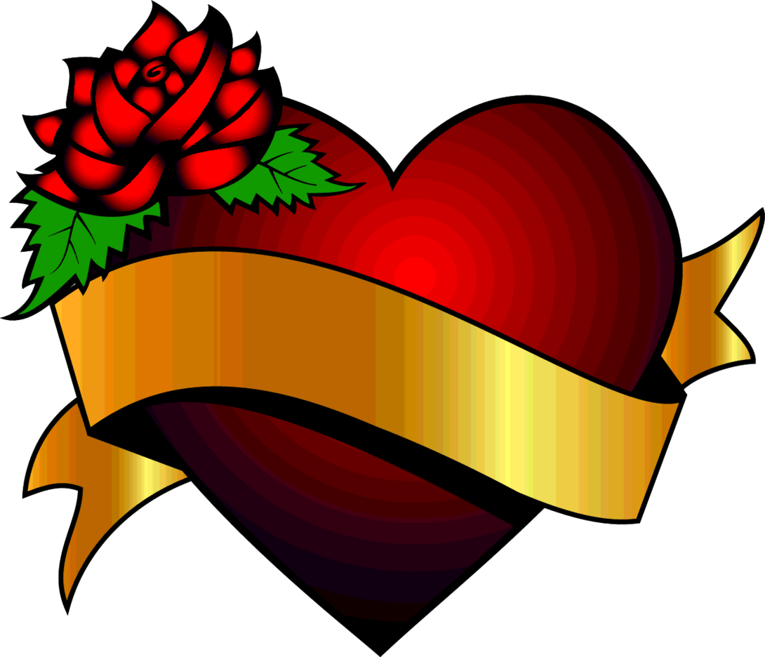 Heart And Ribbon Vector FreeVectors