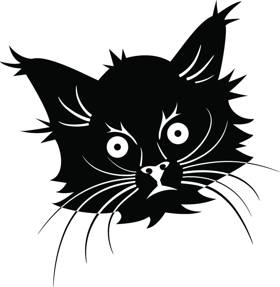 Black Cat Head Vector FreeVectors