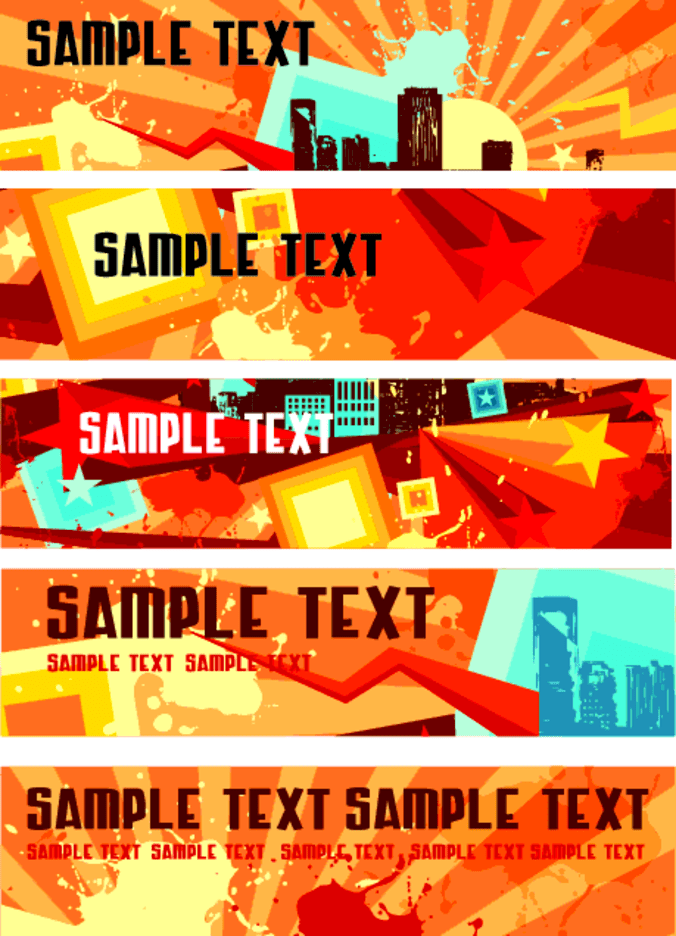 Urban Style Banners FreeVectors