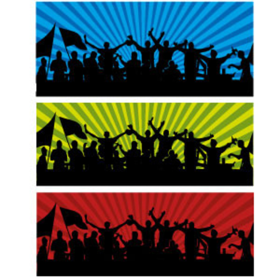 Football Fans Vector Banner FreeVectors