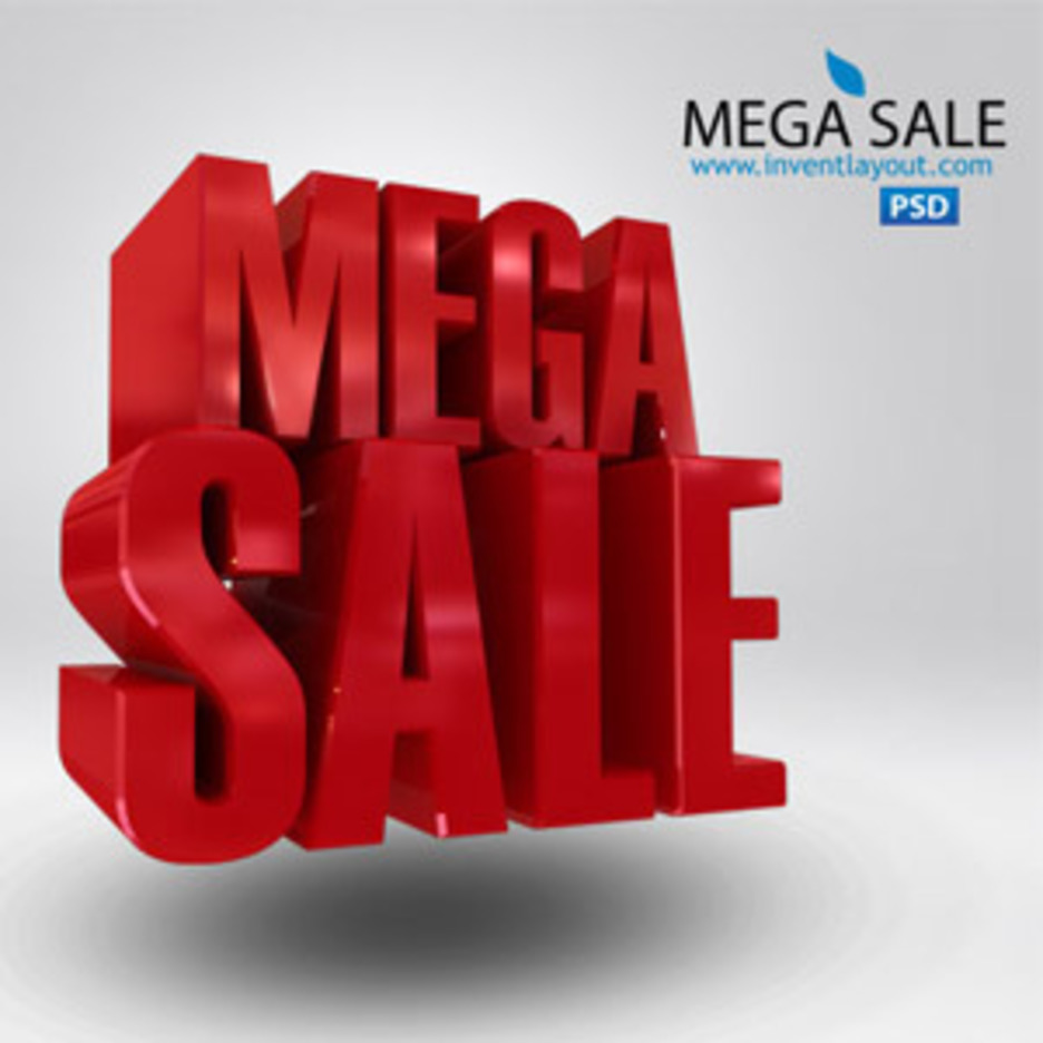 Mega Sale 3D FreeVectors