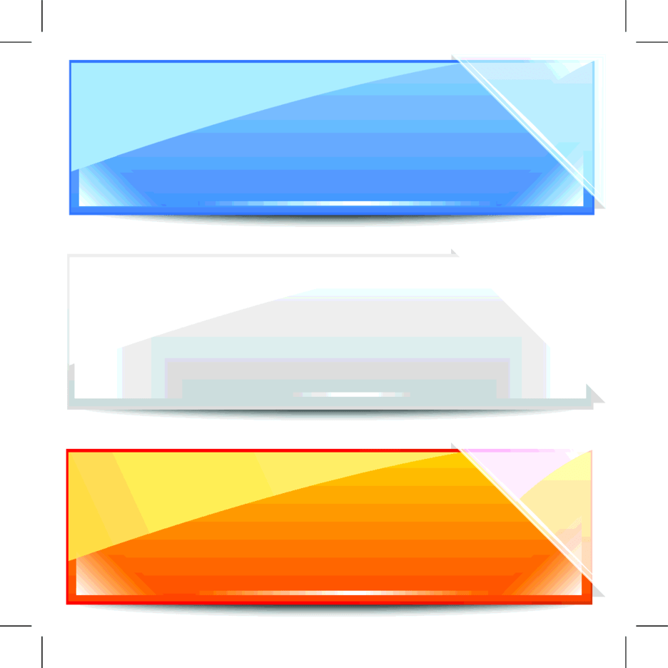 Vector Banner With Glass FreeVectors