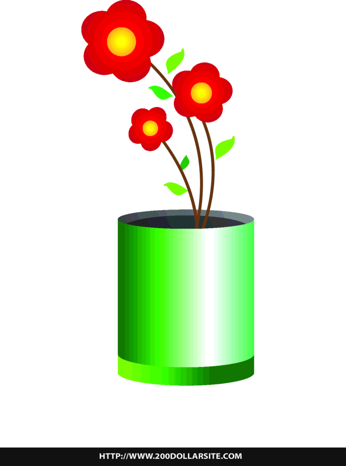 Free Simple Flower In A Vase Vector FreeVectors