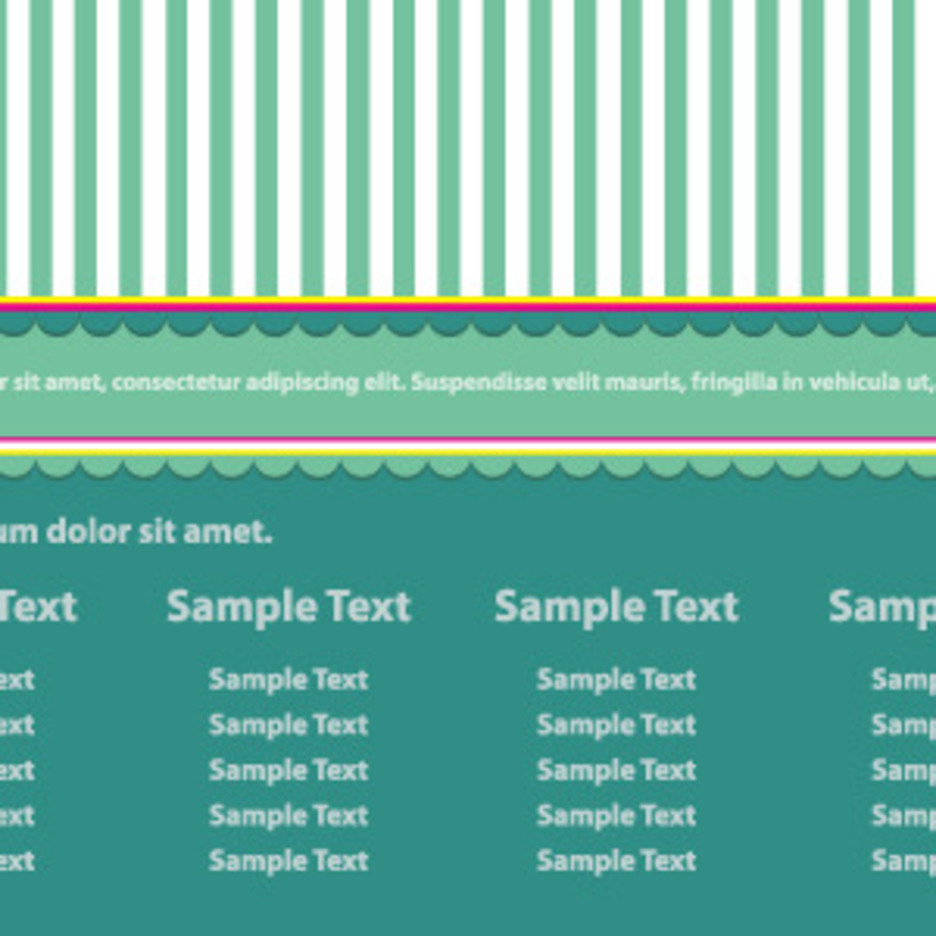 Green Footer Card Design FreeVectors