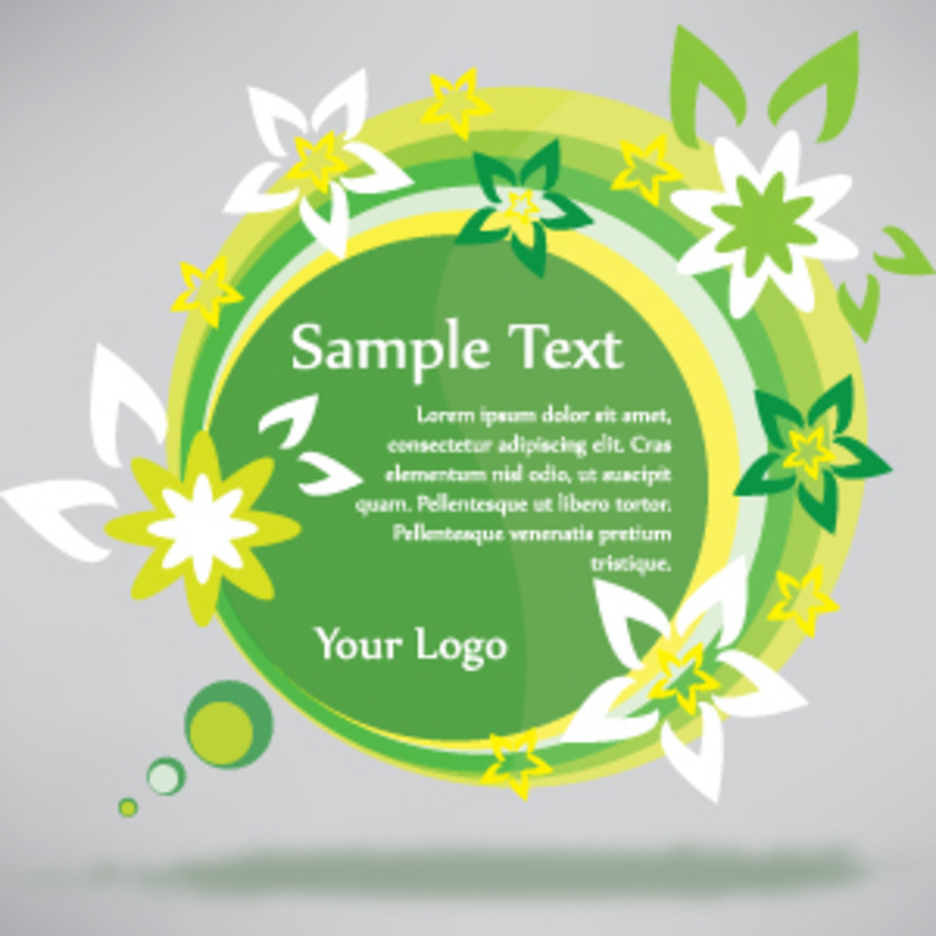 Green Eco Banner Sticker FreeVectors