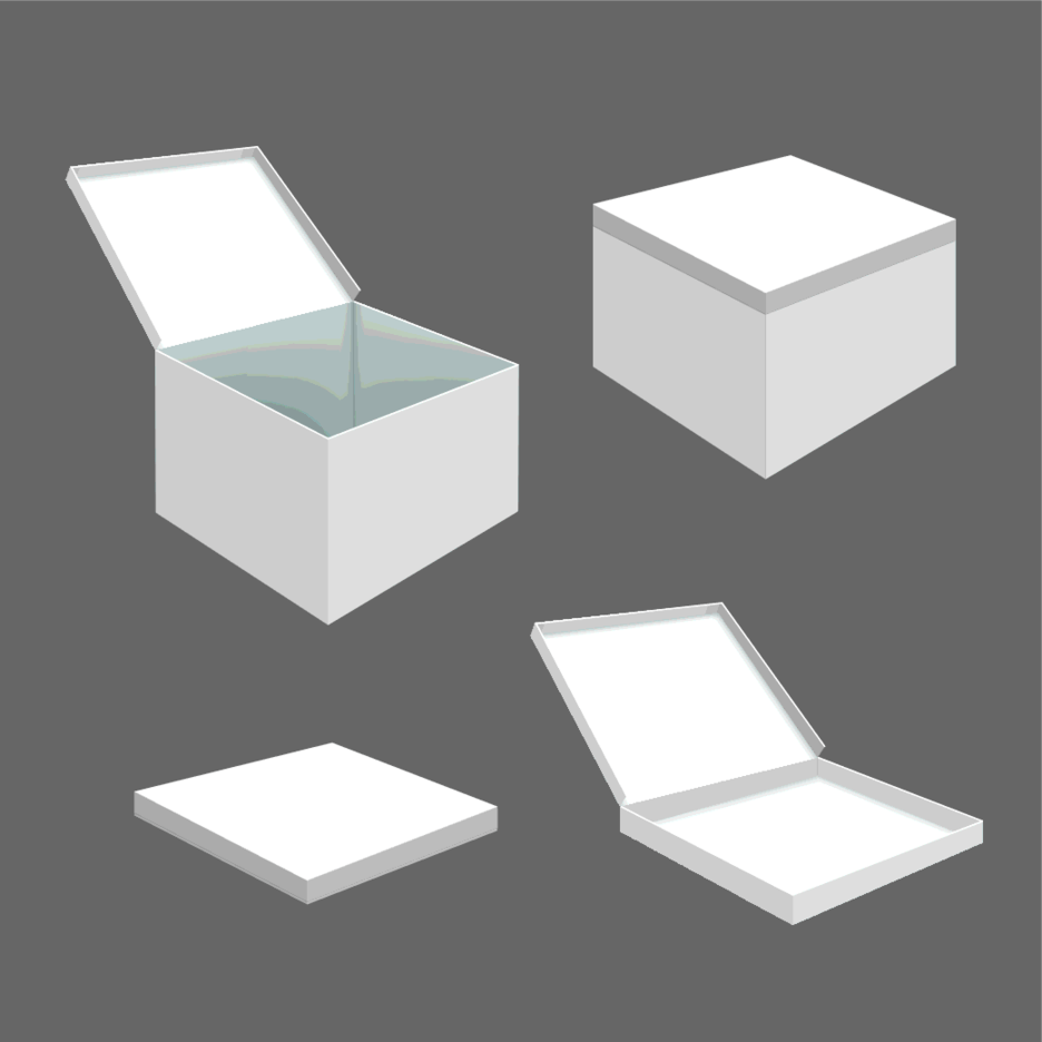 White Box Mockup FreeVectors