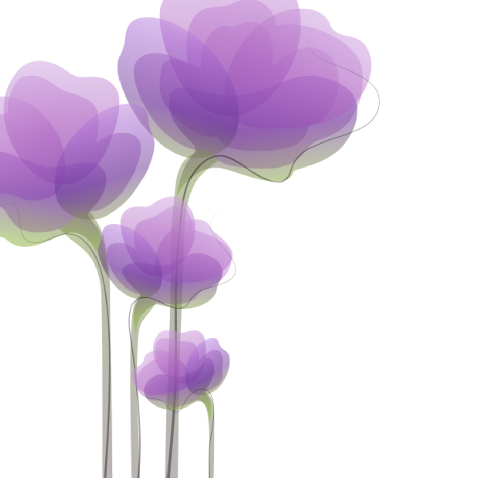 Abstract Purple Flowers FreeVectors