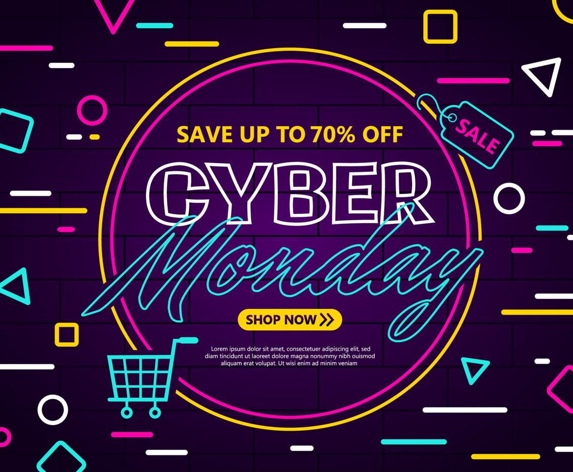 Cyber Monday Sale Poster FreeVectors