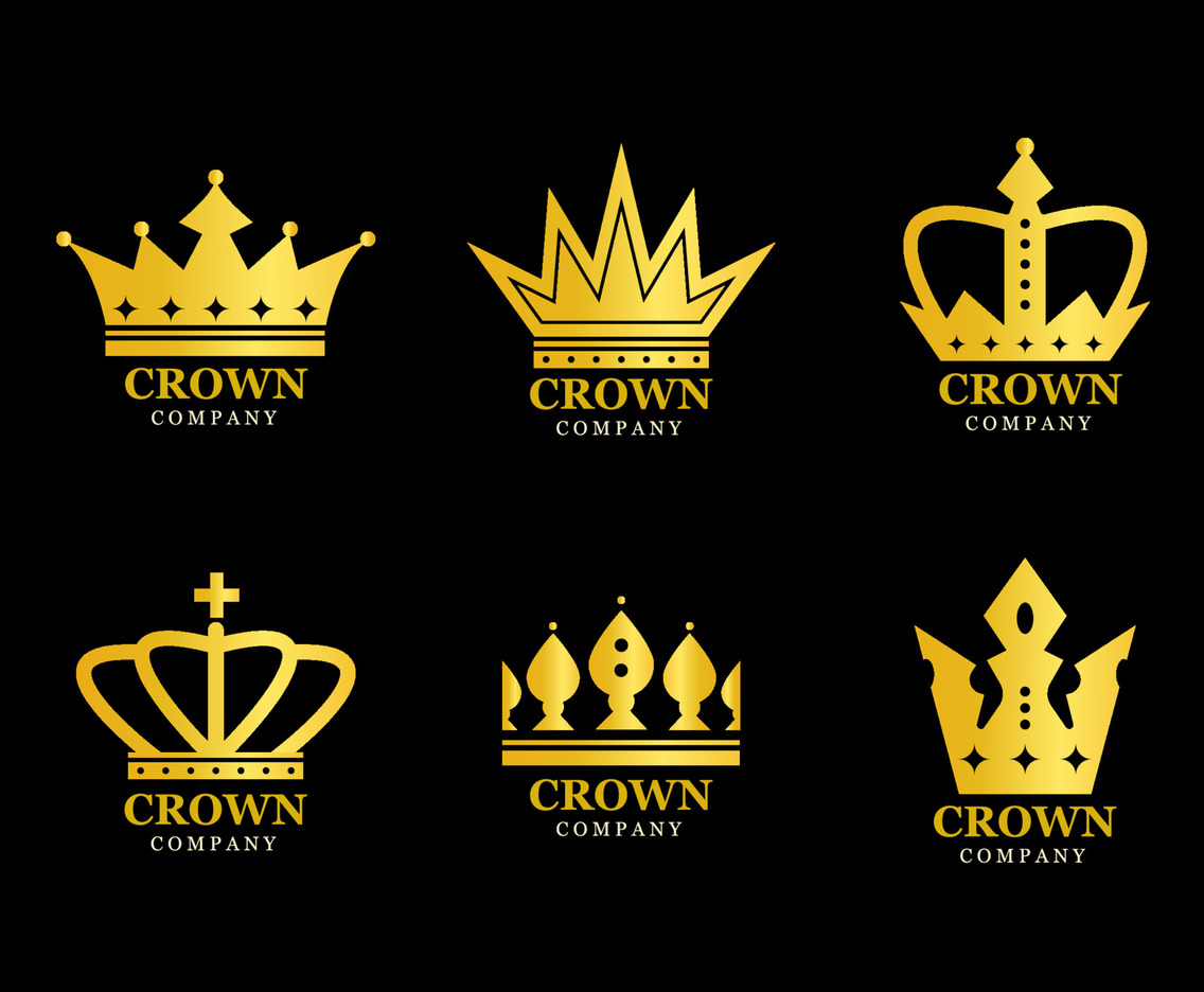 Luxury Crown Logo Set