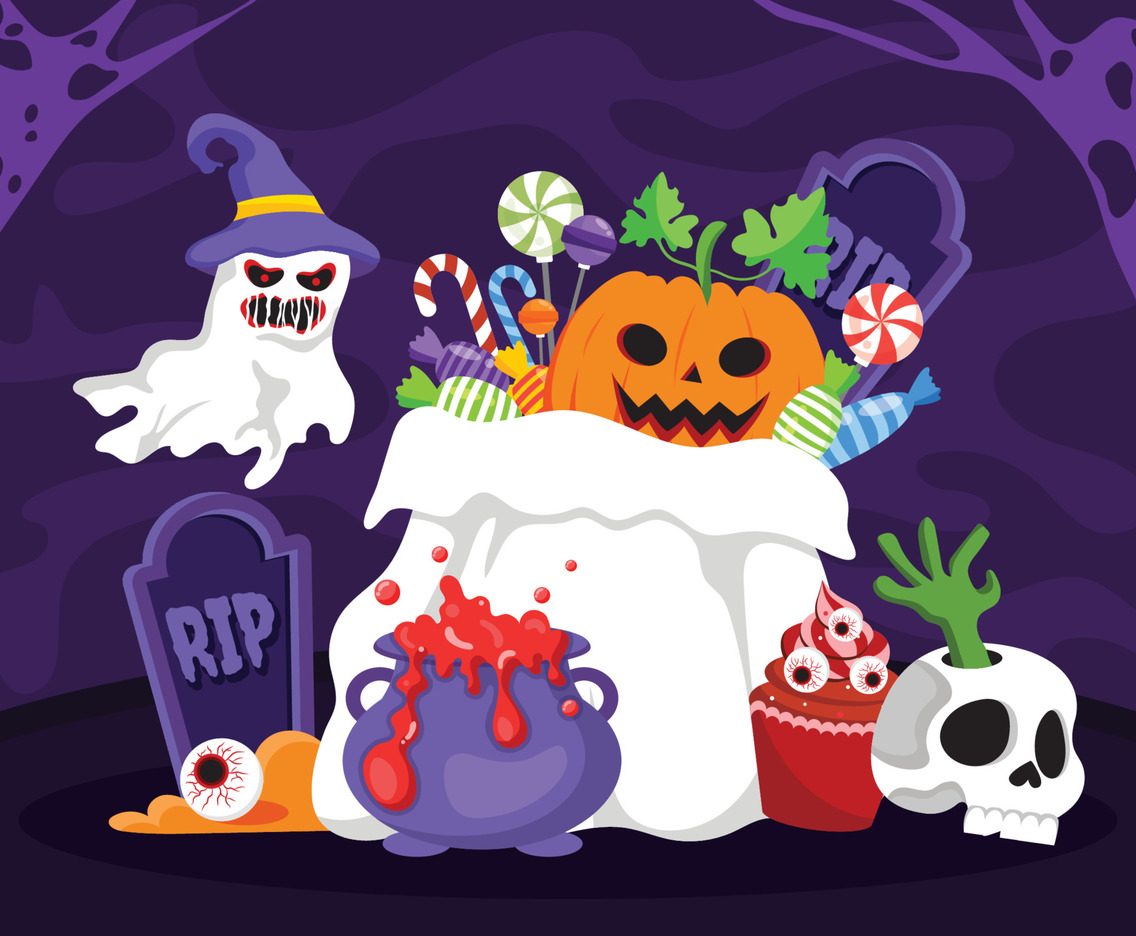 Halloween Monster And Ghost FreeVectors