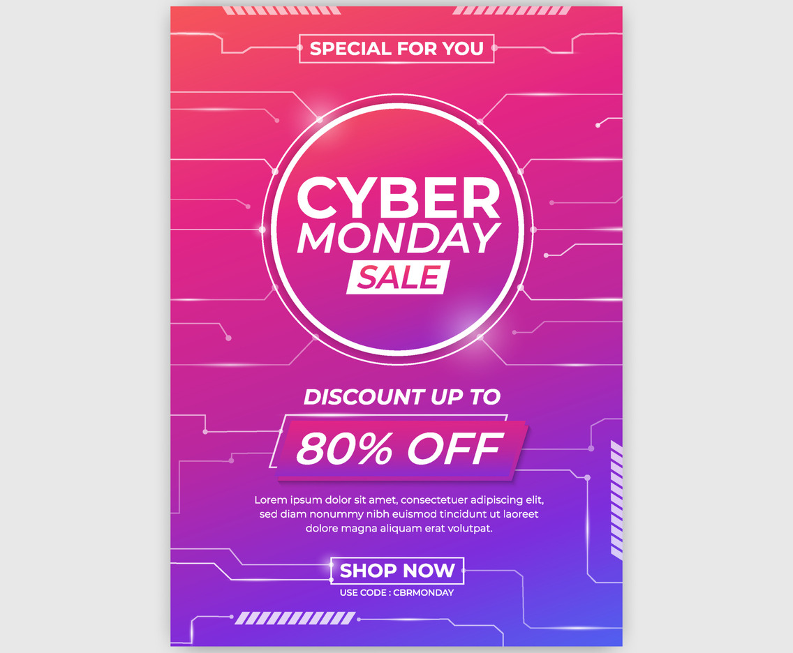Cyber Monday Sale Modern Poster