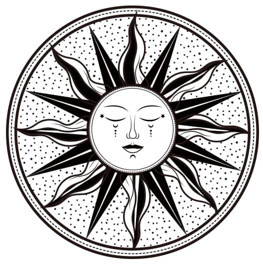 freevector sun tattoo vector designs cdr file download Free Vector