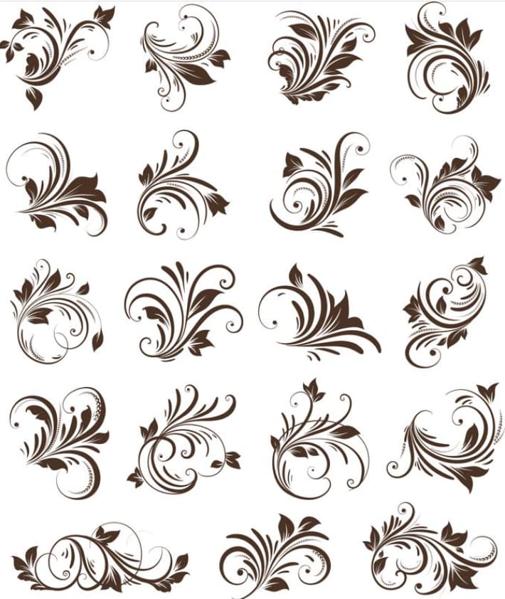 free vector ornaments Element Floral Vector CDR File Free Vector