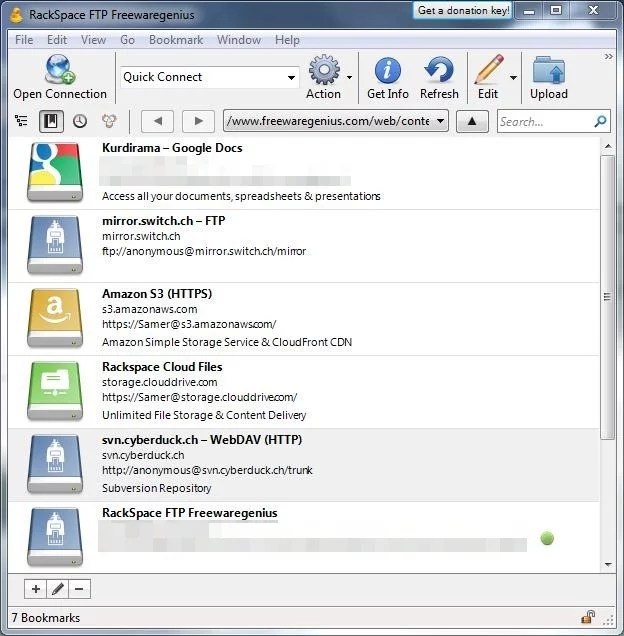 Cyberduck an allinone desktop client for FTP, Amazon S3, DAV