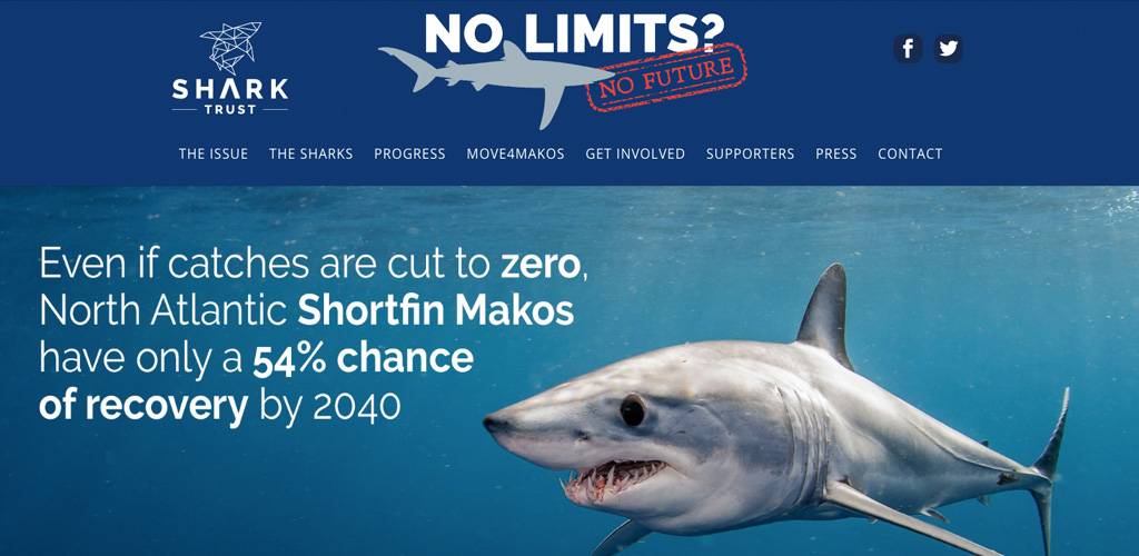 WordPress website for Shark Trust ‘No Limits’ campaign Freeway