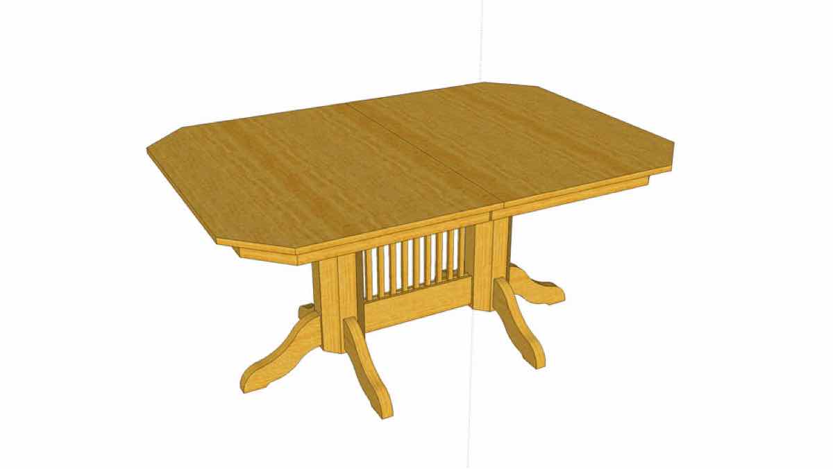 Double Pedestal Dining Table Free Woodworking