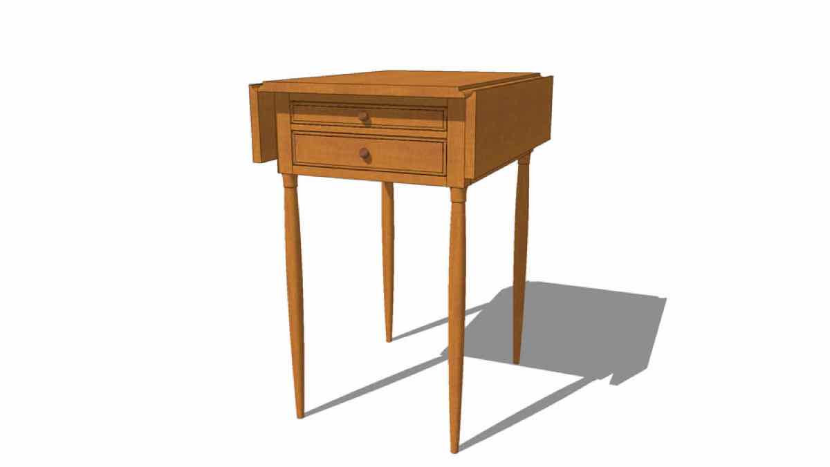 Shaker Style Drop Leaf End Table Free Woodworking