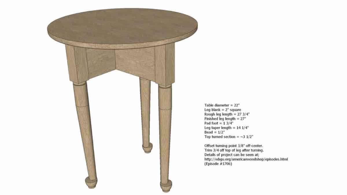 Folding Three Leg Table Free Woodworking
