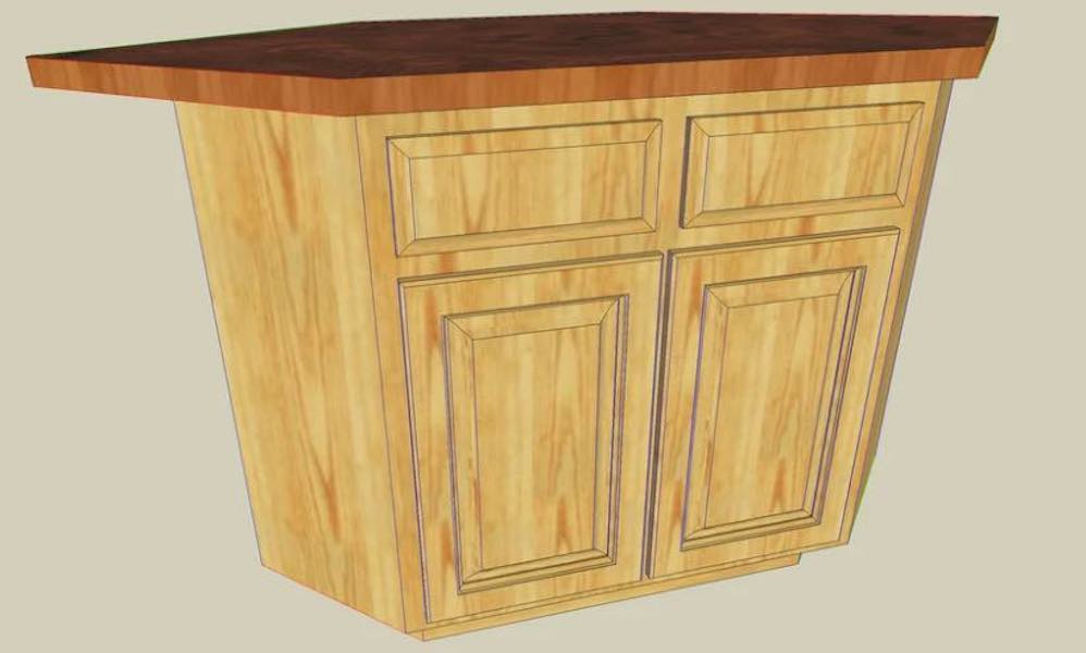 Angled Kitchen Island Free Woodworking