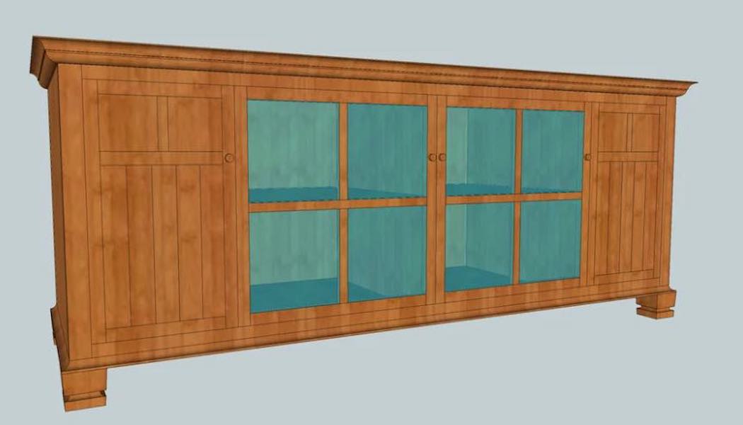 TV Console Sketch Up Free Woodworking