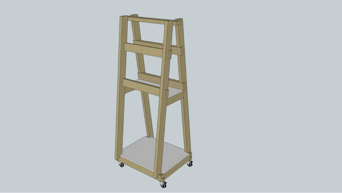 Clamp Rack SketchUp Diagram Free Woodworking