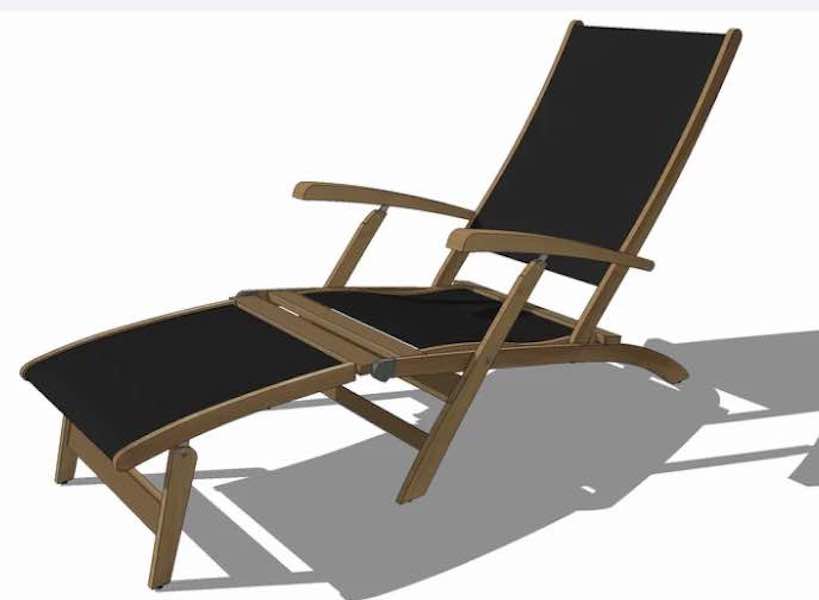 Chaise Lounge SketchUp Free Woodworking
