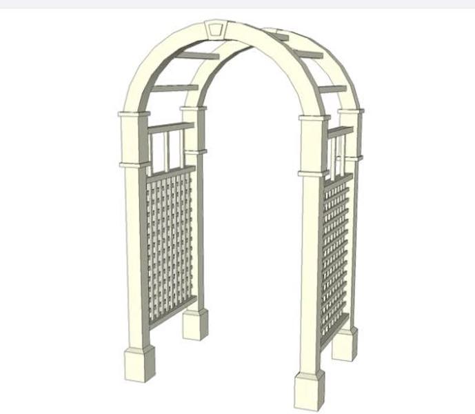 Arched Arbor Sketch up Free Woodworking