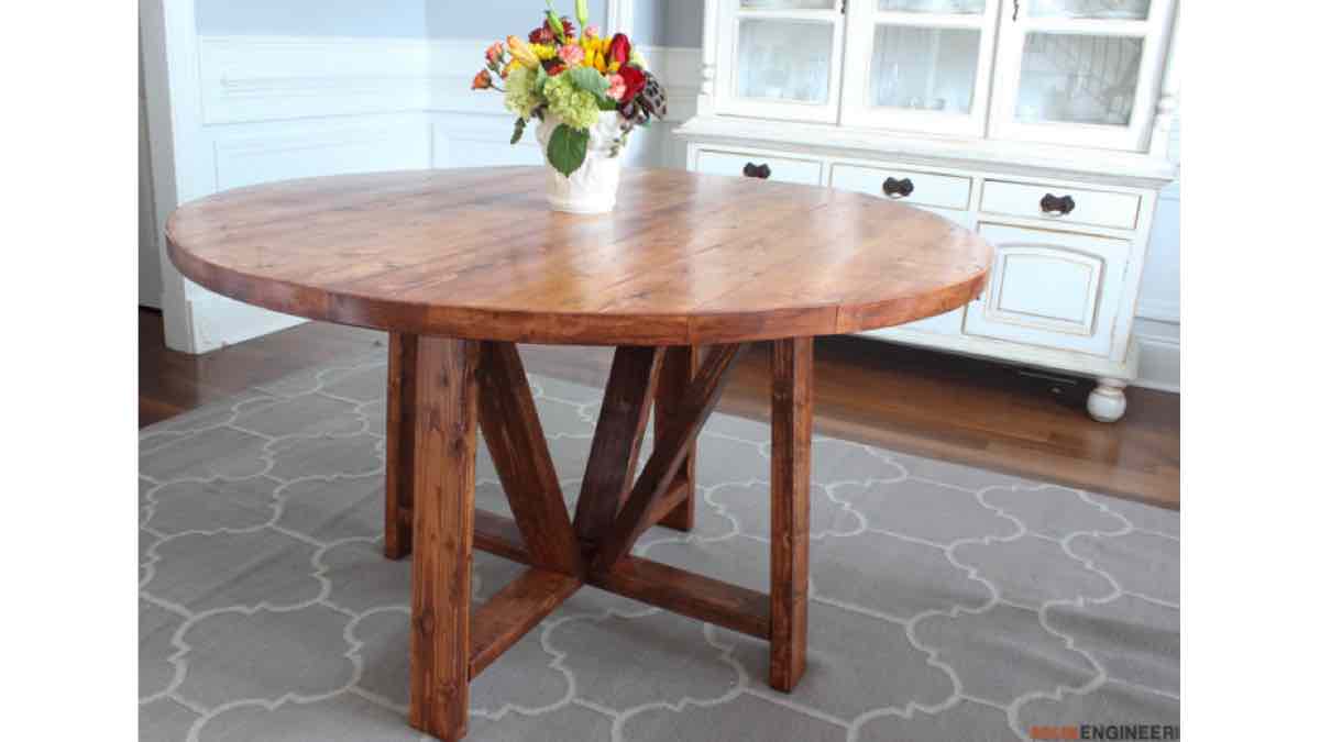 Round Trestle Table PDF Free Woodworking