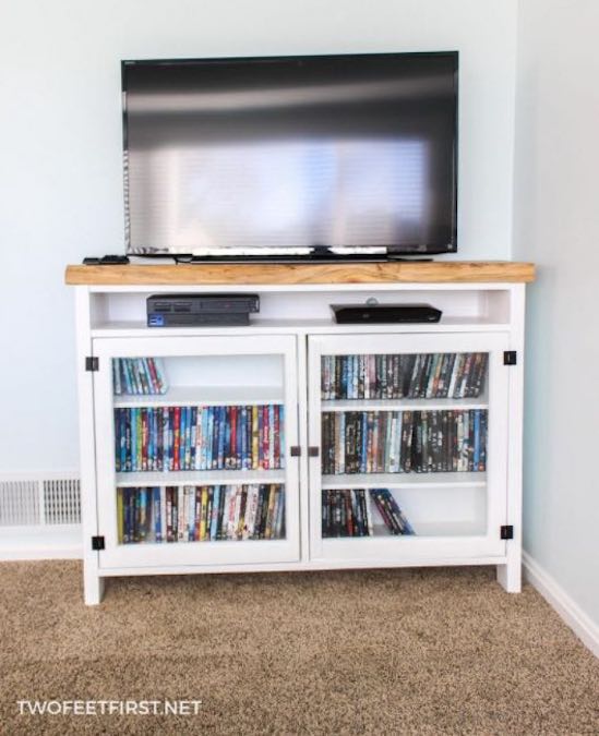 TV Console Using Windows Free Woodworking