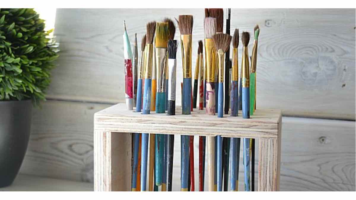 Paint Brush Storage Rack Free Woodworking
