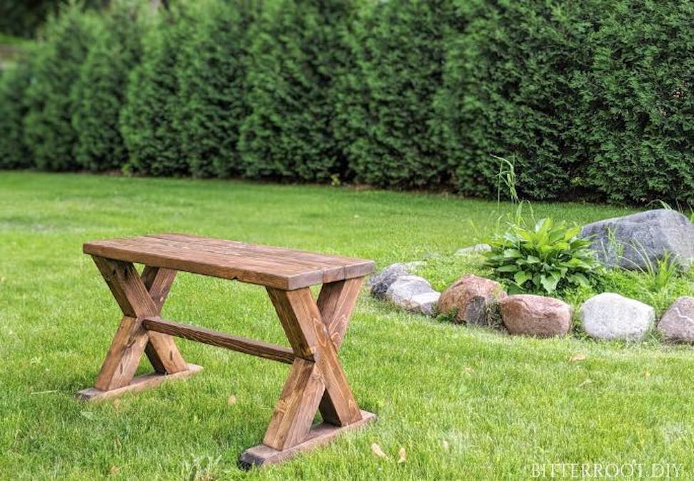 Farmhouse Outdoor Bench Free Woodworking
