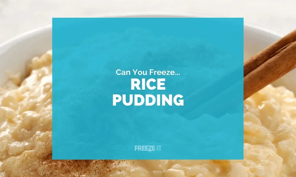 Can You Freeze Rice Pudding? Yes! Here's How... Freeze It